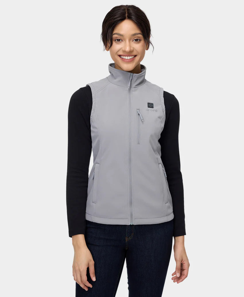 Women's Heated Softshell Vest - Lower Back Heating, Thumbnail 2