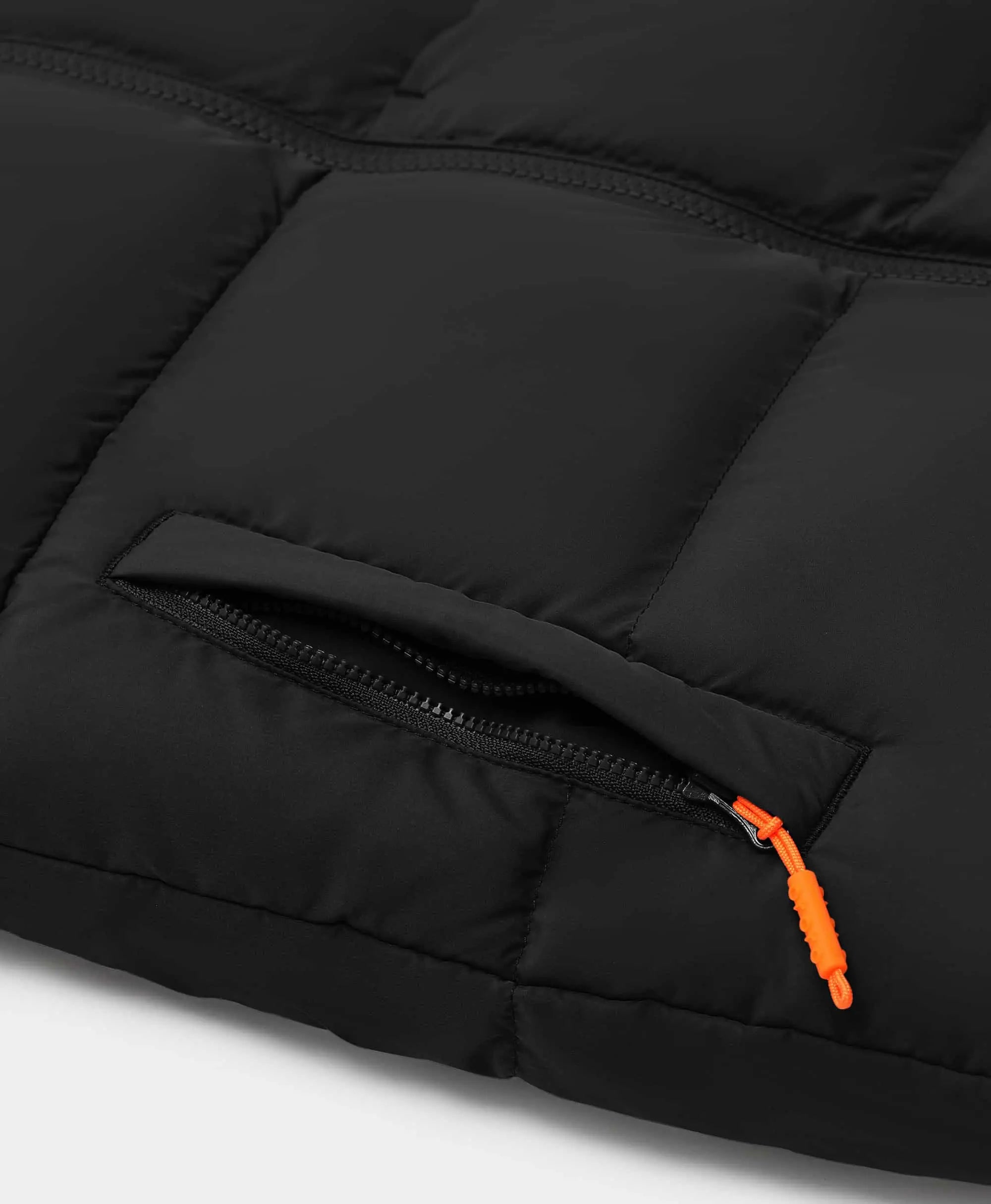 Hand pockets with zipper