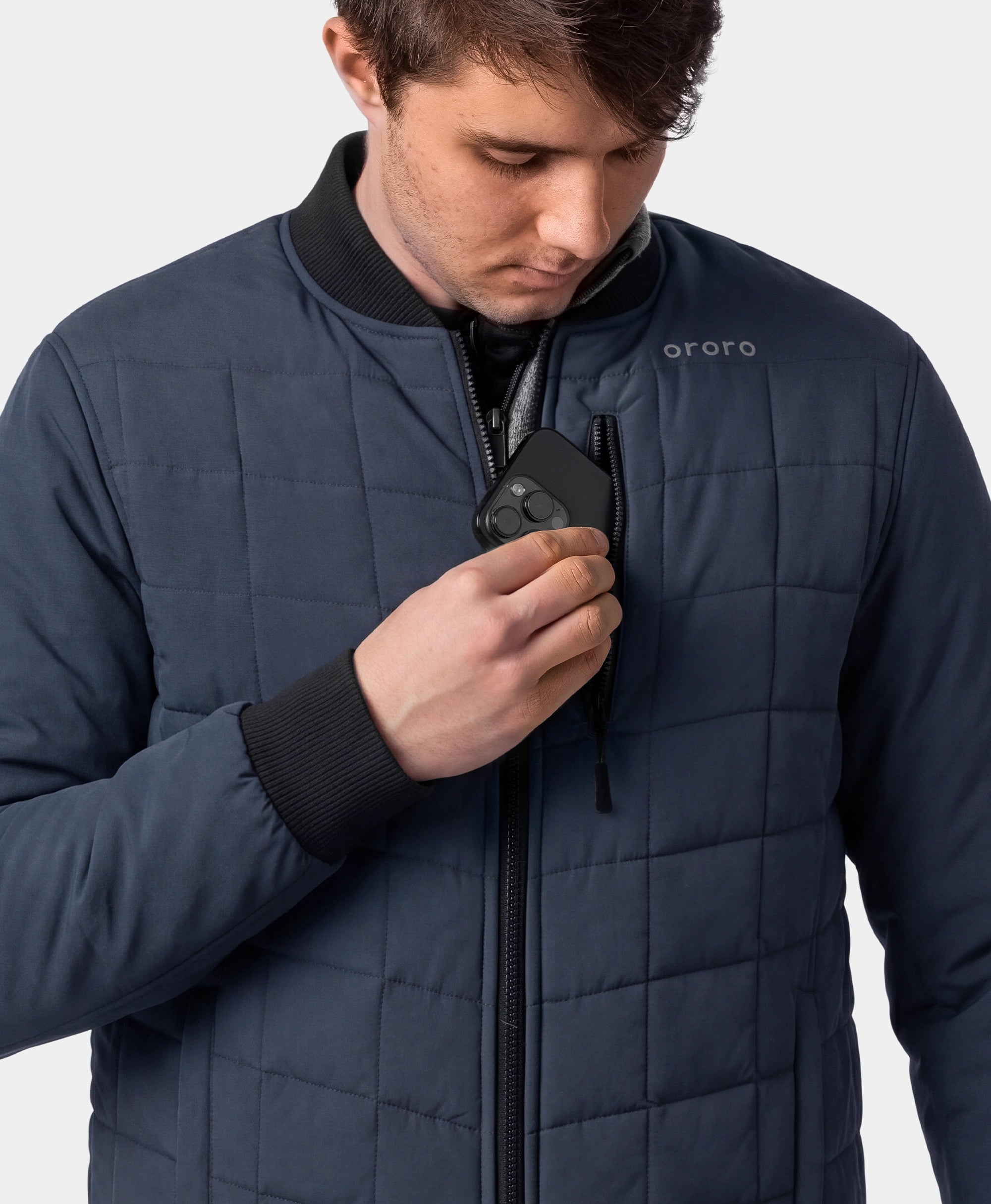Scranton Men's 5-Zone Heated Bomber Jacket, Thumbnail 3