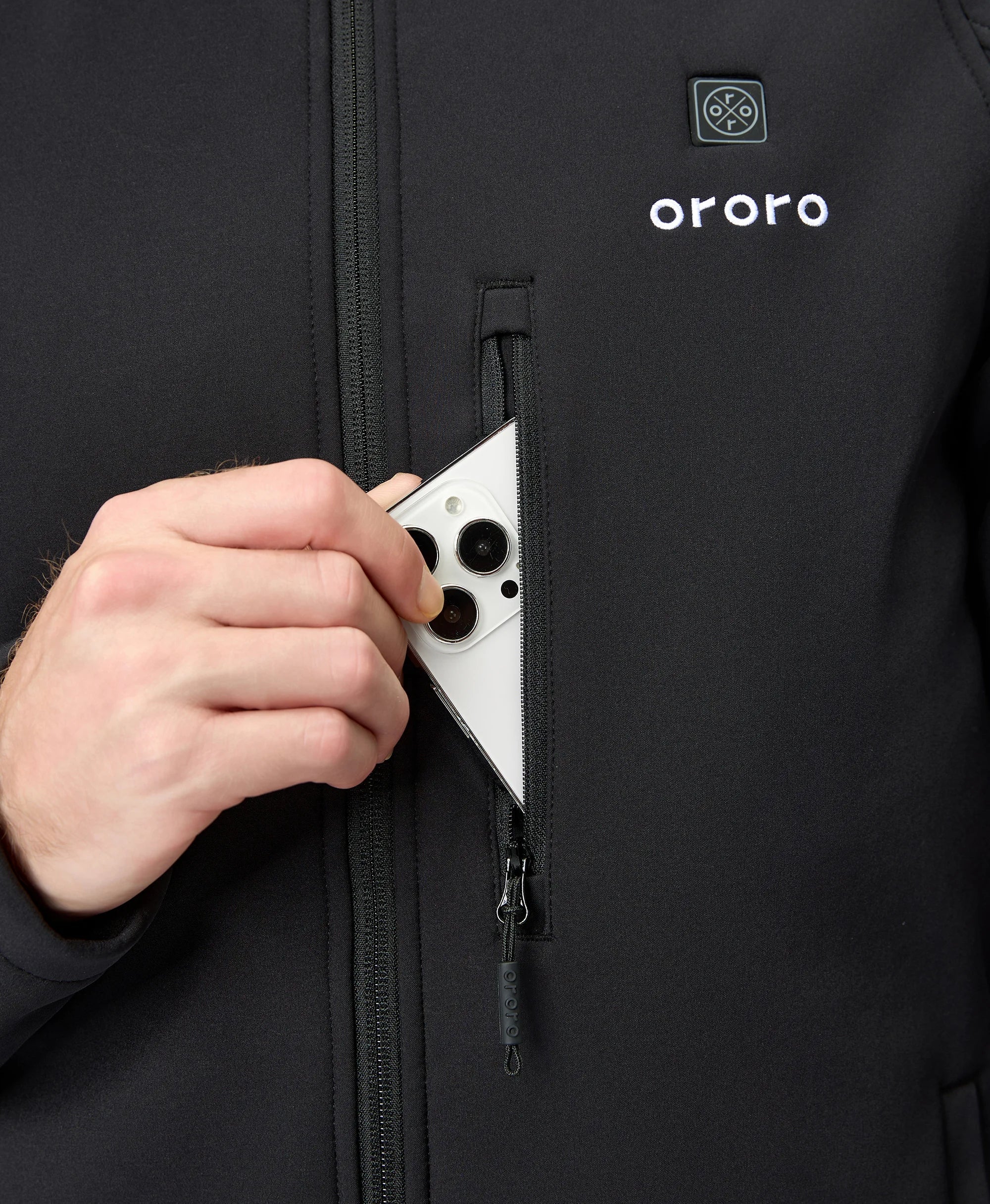 chest pocket with zipper