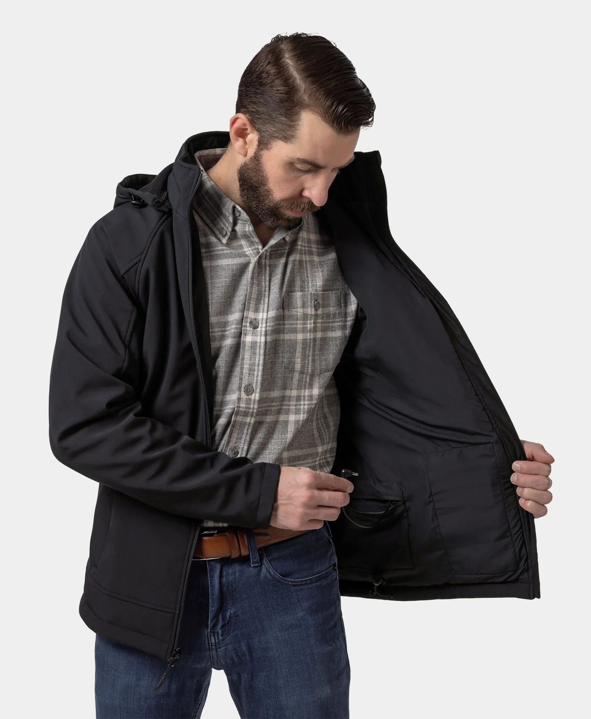 (Open-box) Paragon Men's Heated Jacket - Black, Thumbnail 7