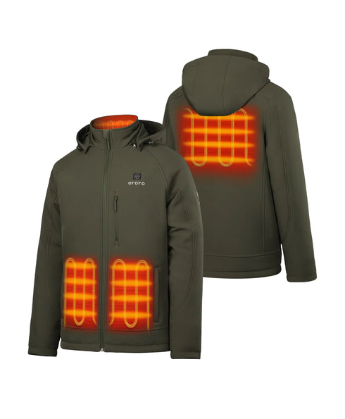 4 Heating zones: left & right pockets, collar, mid-back ,view 1