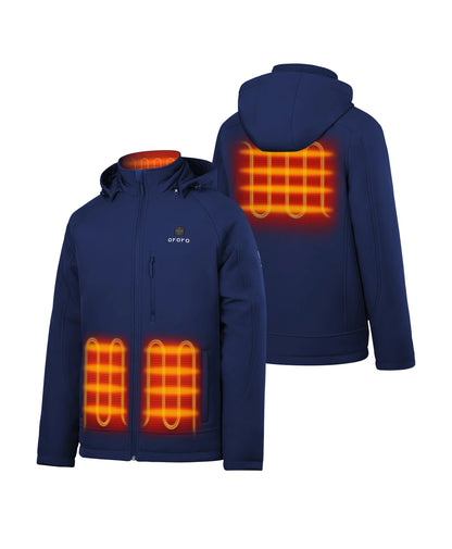 4 Heating zones: left & right pockets, collar, mid-back