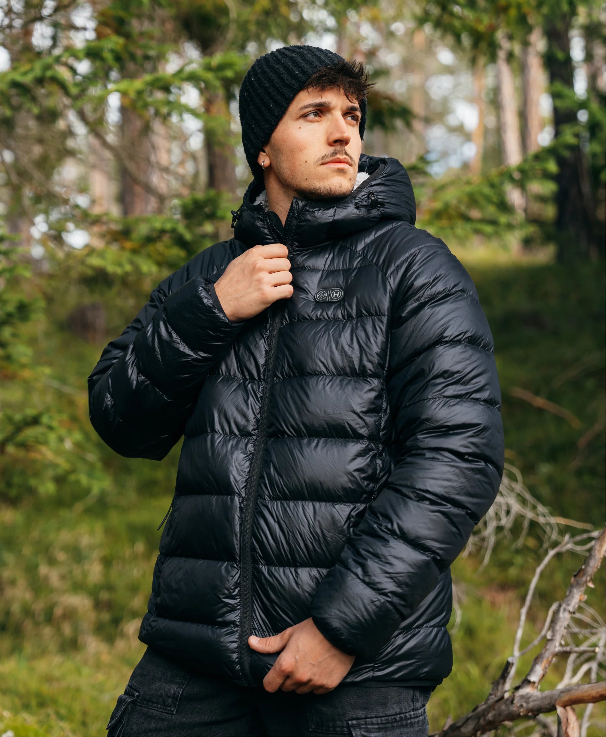 AeroPro Men's 8-Zone Packable Heated Down Jacket, Thumbnail 3