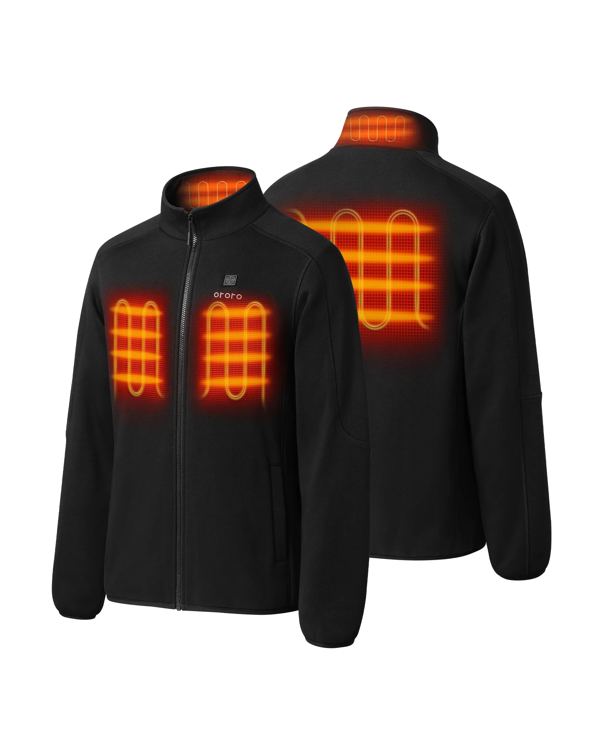 4 Heating Zones ( Mid-back, Left & Right Chest, Collar) - Black