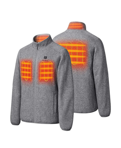4 Heating Zones ( Mid-back, Left & Right Chest, Collar) - Grey