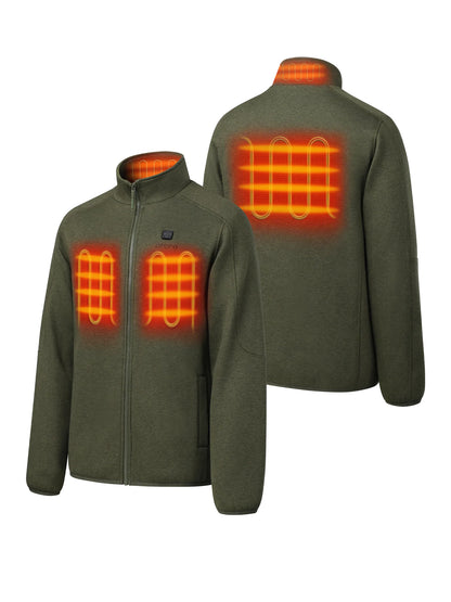 4 Heating Zones ( Mid-back, Left & Right Chest, Collar) - Green