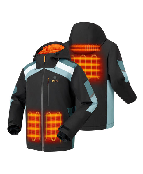 Four heating zones: left &amp; right hands, upper back, mid-back ,view 1