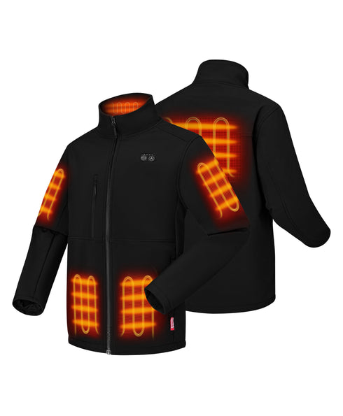 Six heating zones: left &amp; right pockets, neck, mid-back, left &amp; right arms ,view 1