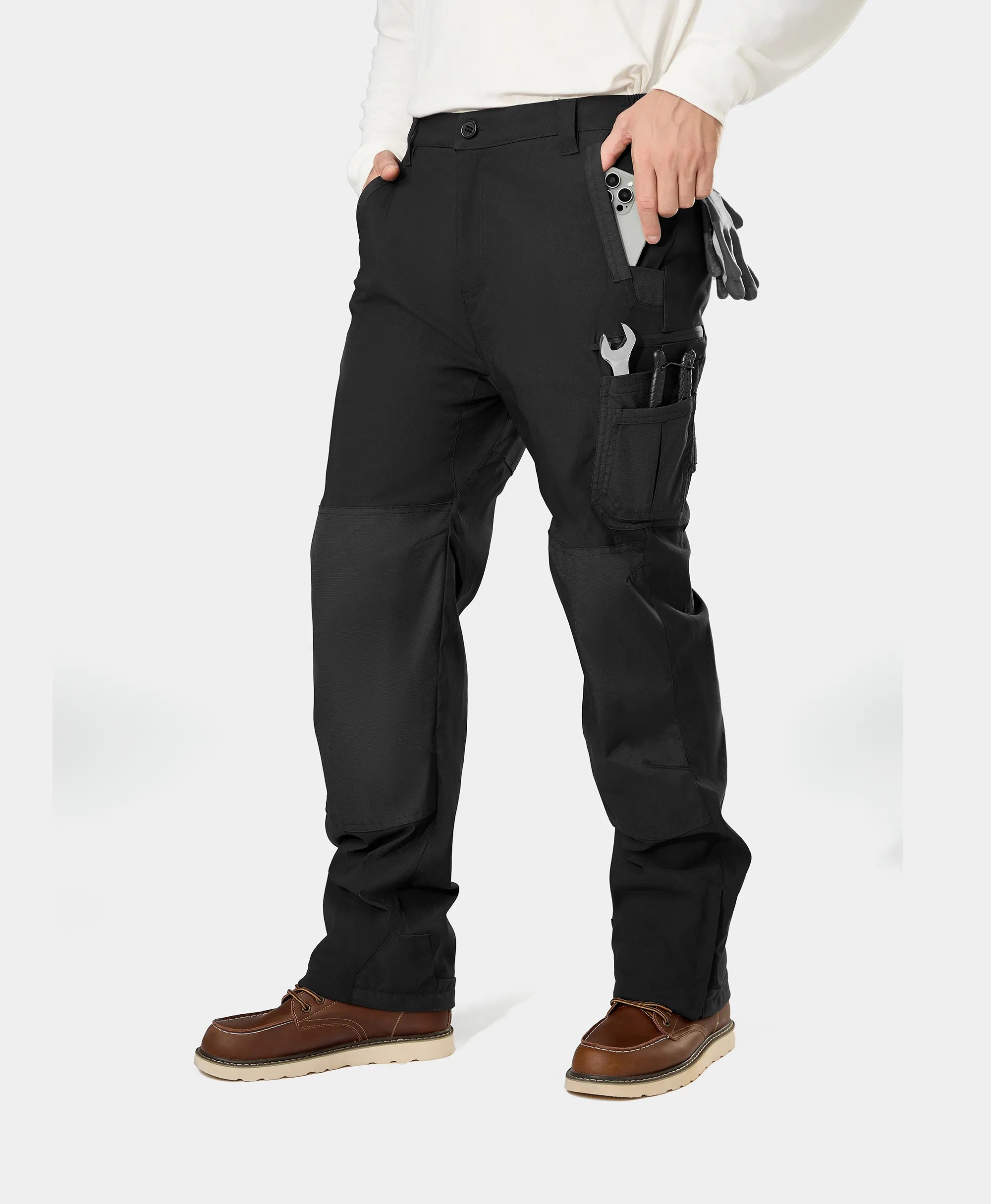 Bristol Men's Heated Utility Fleece Lined Pants, Thumbnail 5