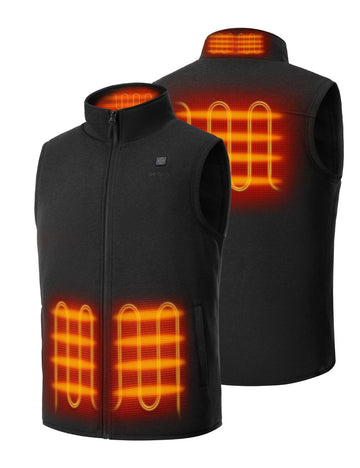 4 Heating Zones(Collar, Mid-back, Left & Right Pockets)
