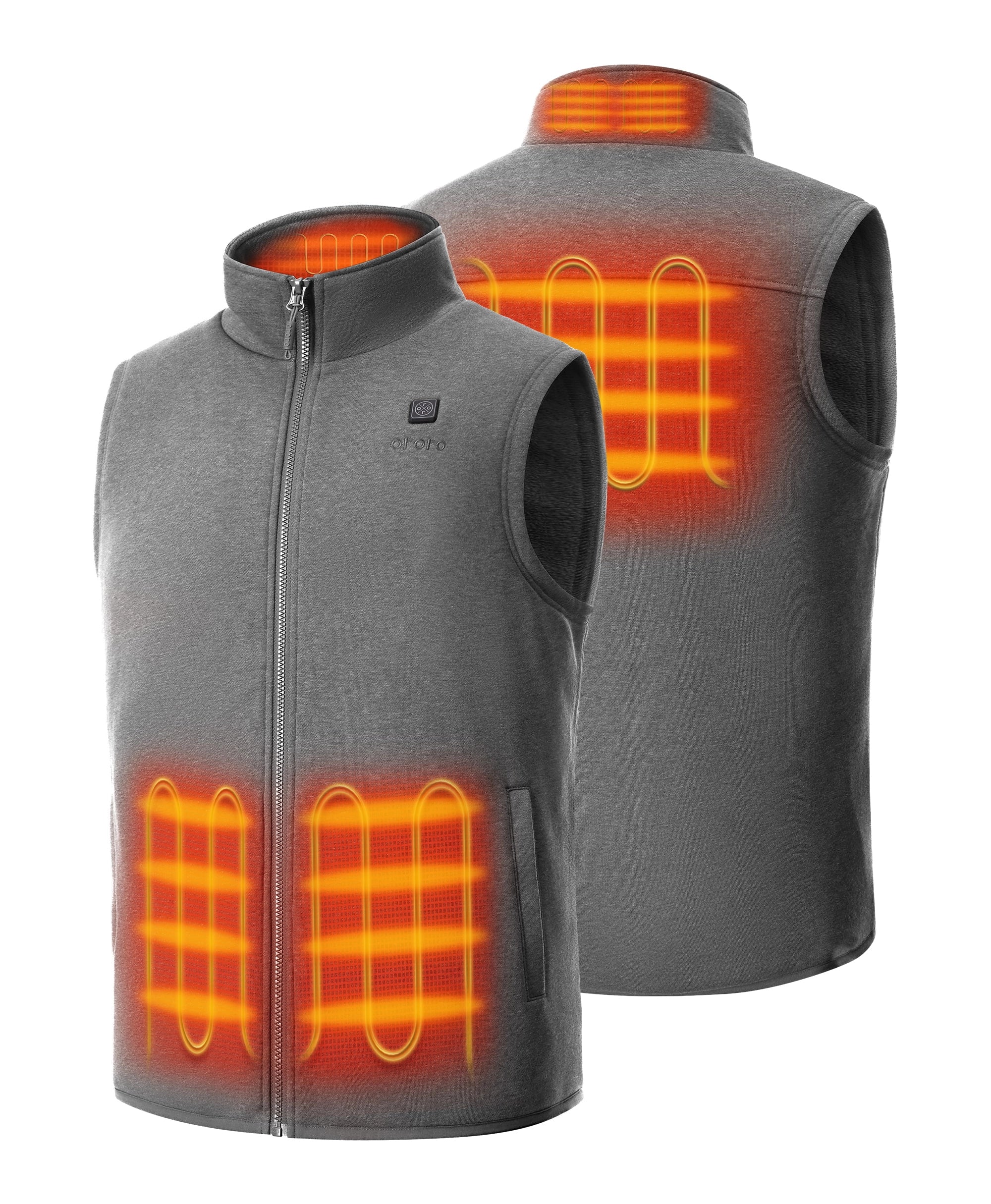 4 Heating Zones(Collar, Mid-back, Left & Right Pockets)