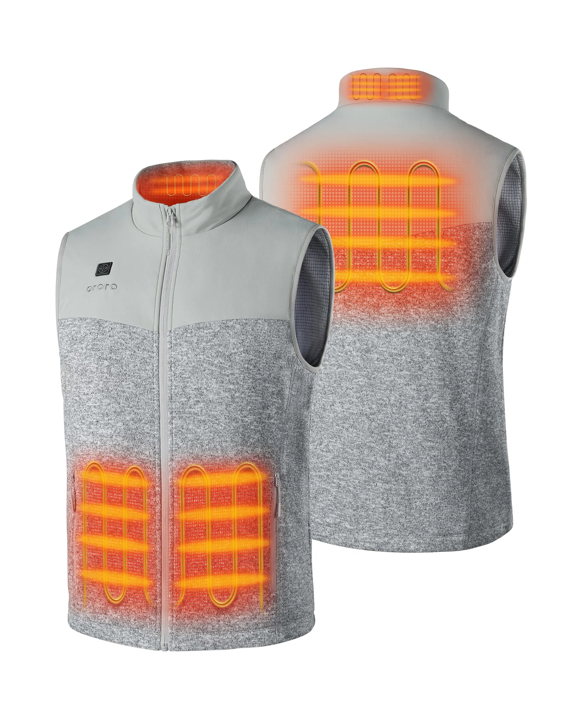 FOUR(4) heating zones at pockets, collar and mid-back