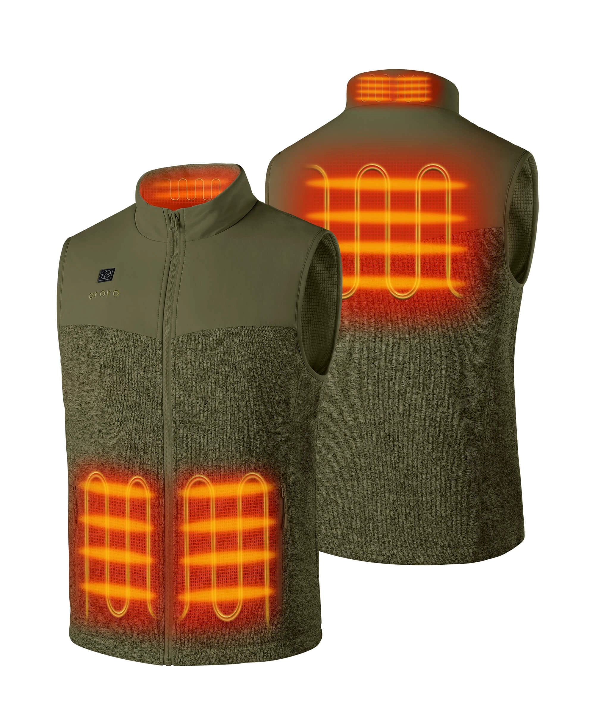 FOUR(4) heating zones at pockets, collar and mid-back