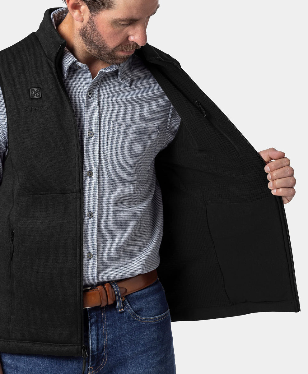 Augusta Tournament Men's 4-Zone Heated Sweater Fleece Vest, Thumbnail 8