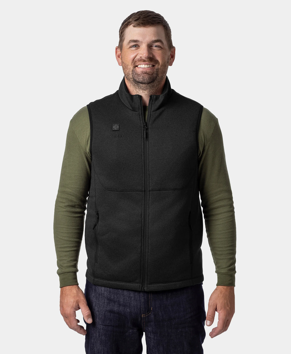 Augusta Tournament Men's 4-Zone Heated Sweater Fleece Vest, Thumbnail 2