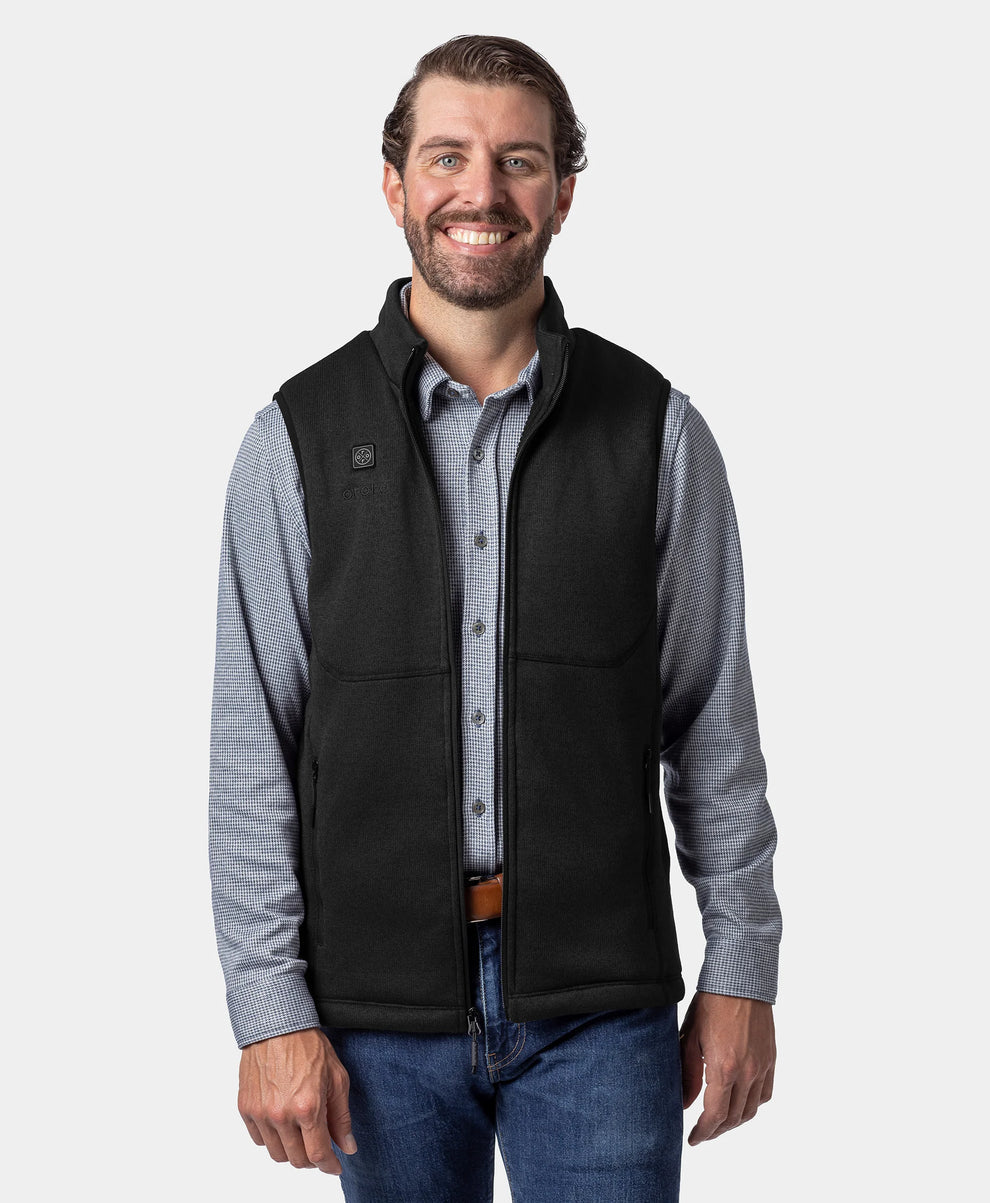 Augusta Tournament Men's 4-Zone Heated Sweater Fleece Vest, Thumbnail 6