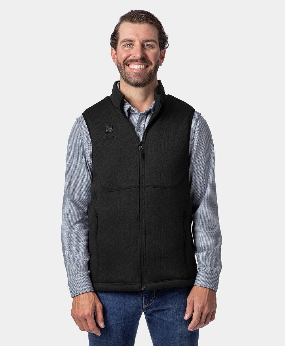 Augusta Tournament Men's 4-Zone Heated Sweater Fleece Vest, Thumbnail 5