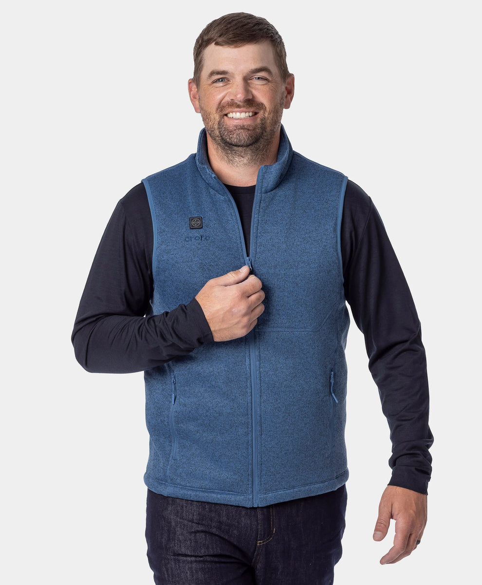 Augusta Tournament Men's 4-Zone Heated Sweater Fleece Vest, Thumbnail 14