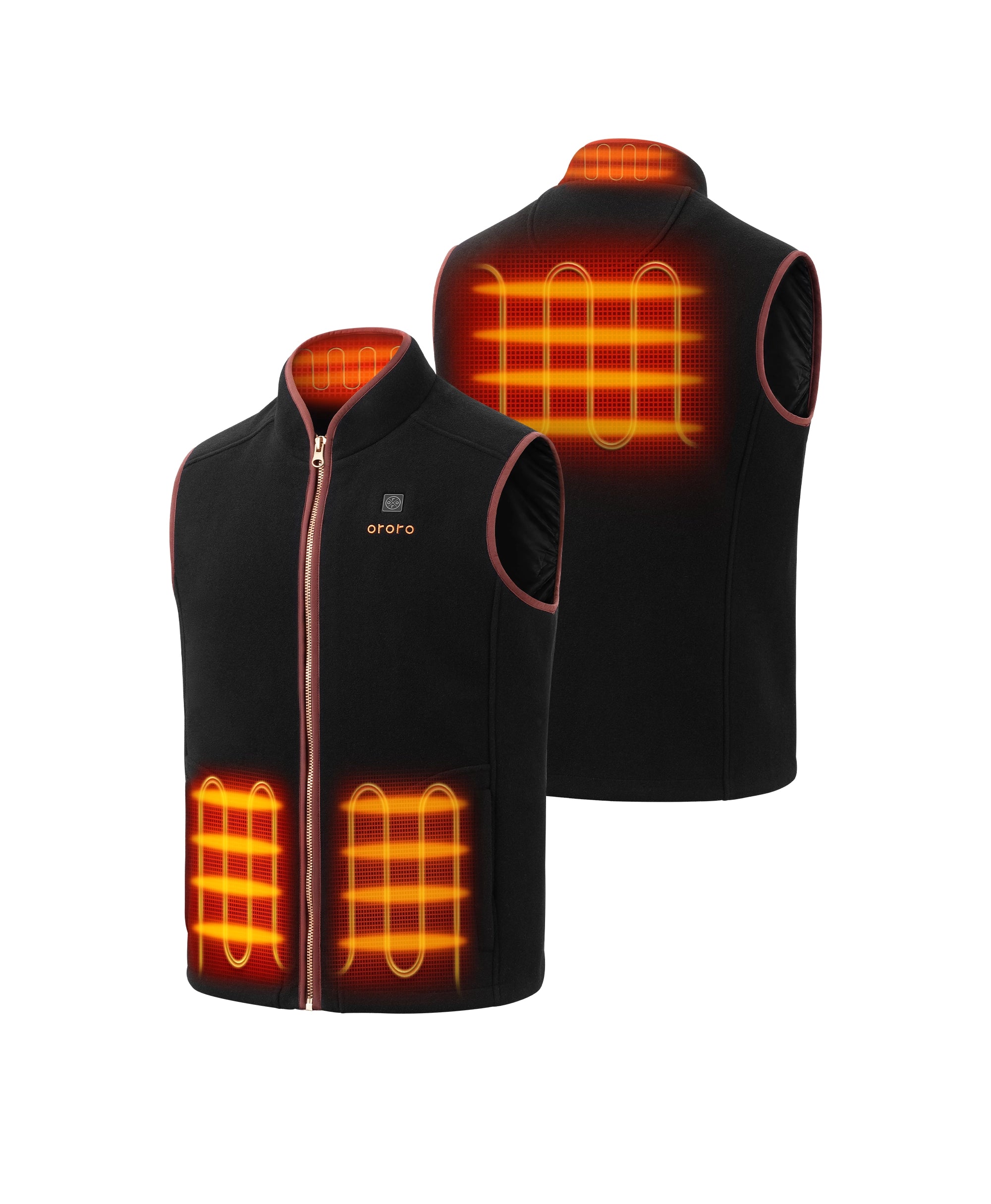 Ascot Men's 4-Zone Heated Wool Vest, Thumbnail 1