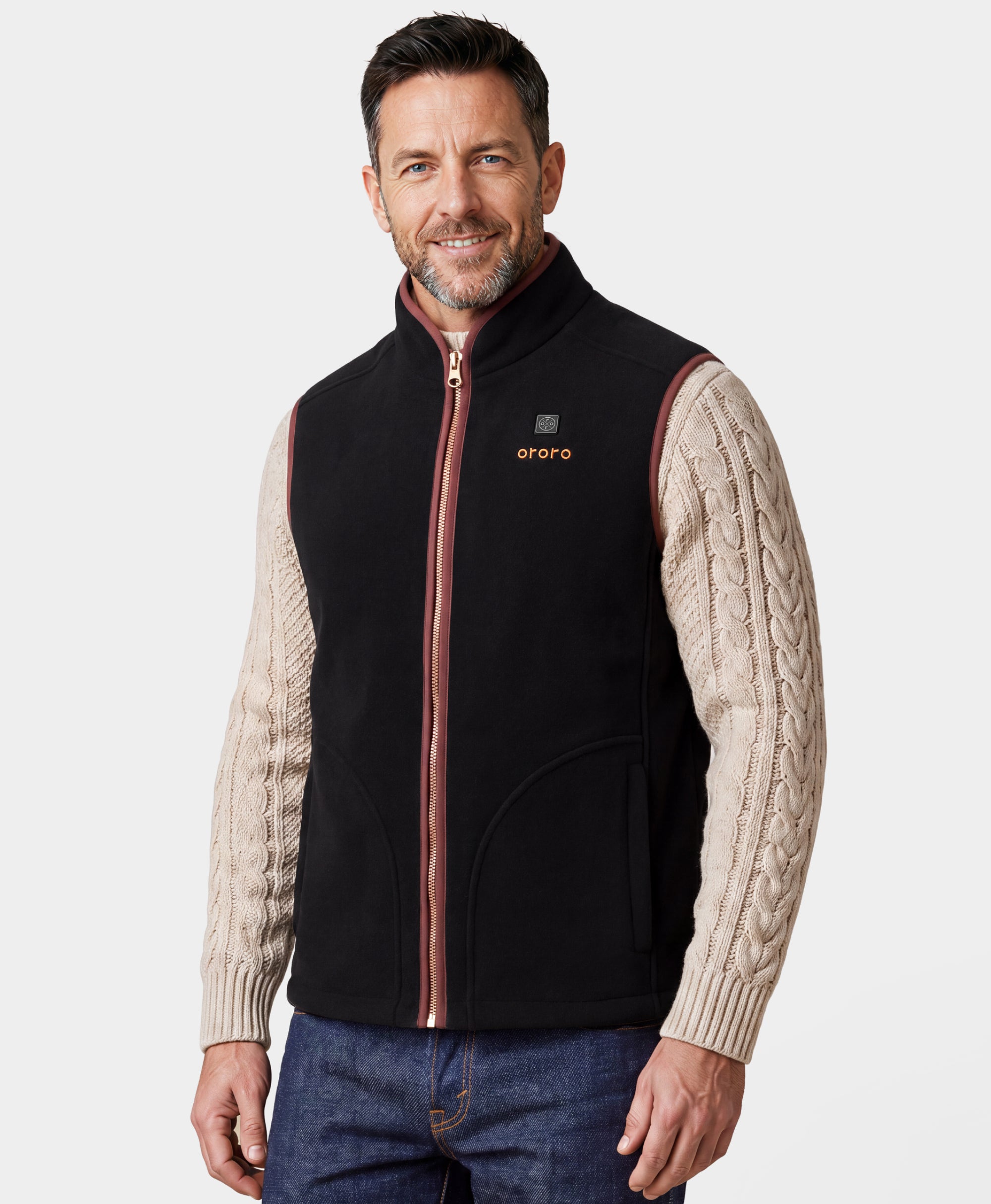 Ascot Men's 4-Zone Heated Wool Vest, Thumbnail 2