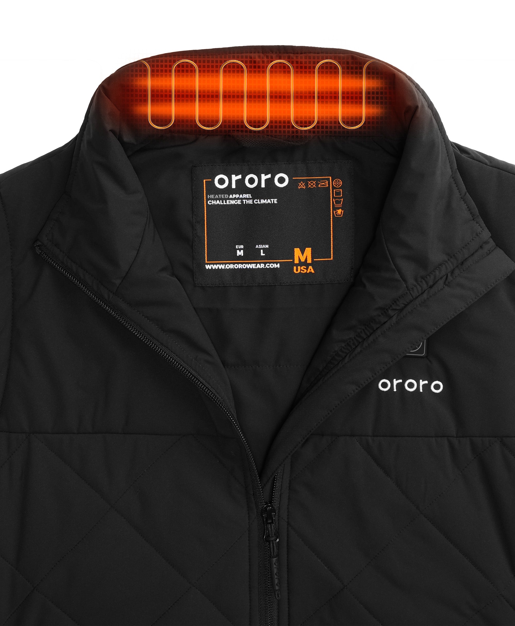 Men's Heated Quilted Vest - Black, Thumbnail 9