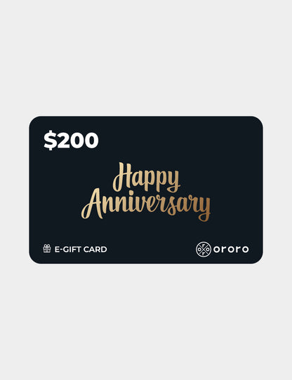 ORORO E-Gift Card - Happy Anniversary-$200