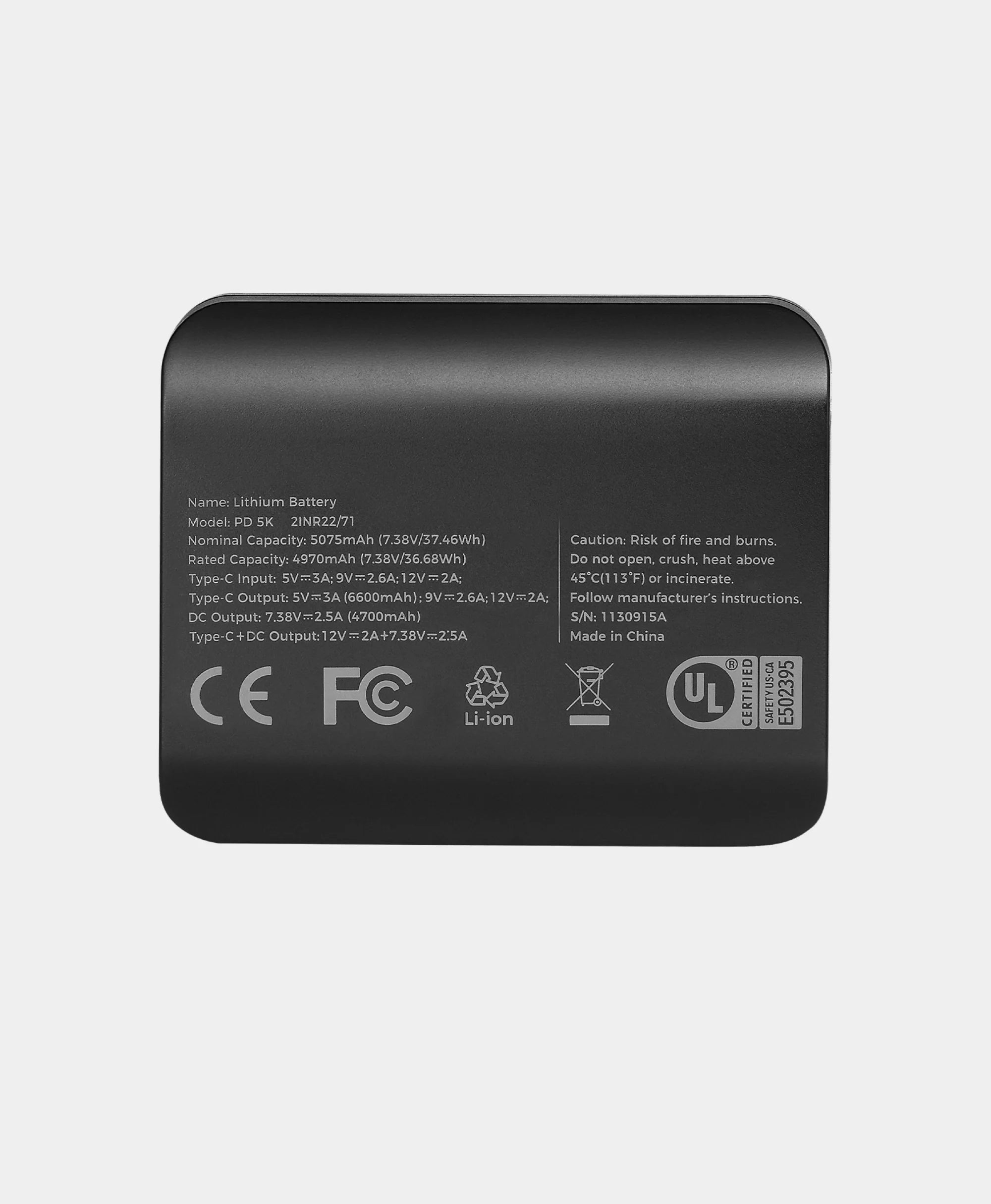 PD 5K Rechargeable Battery (USB-C, 24W Power Delivery), Thumbnail 6