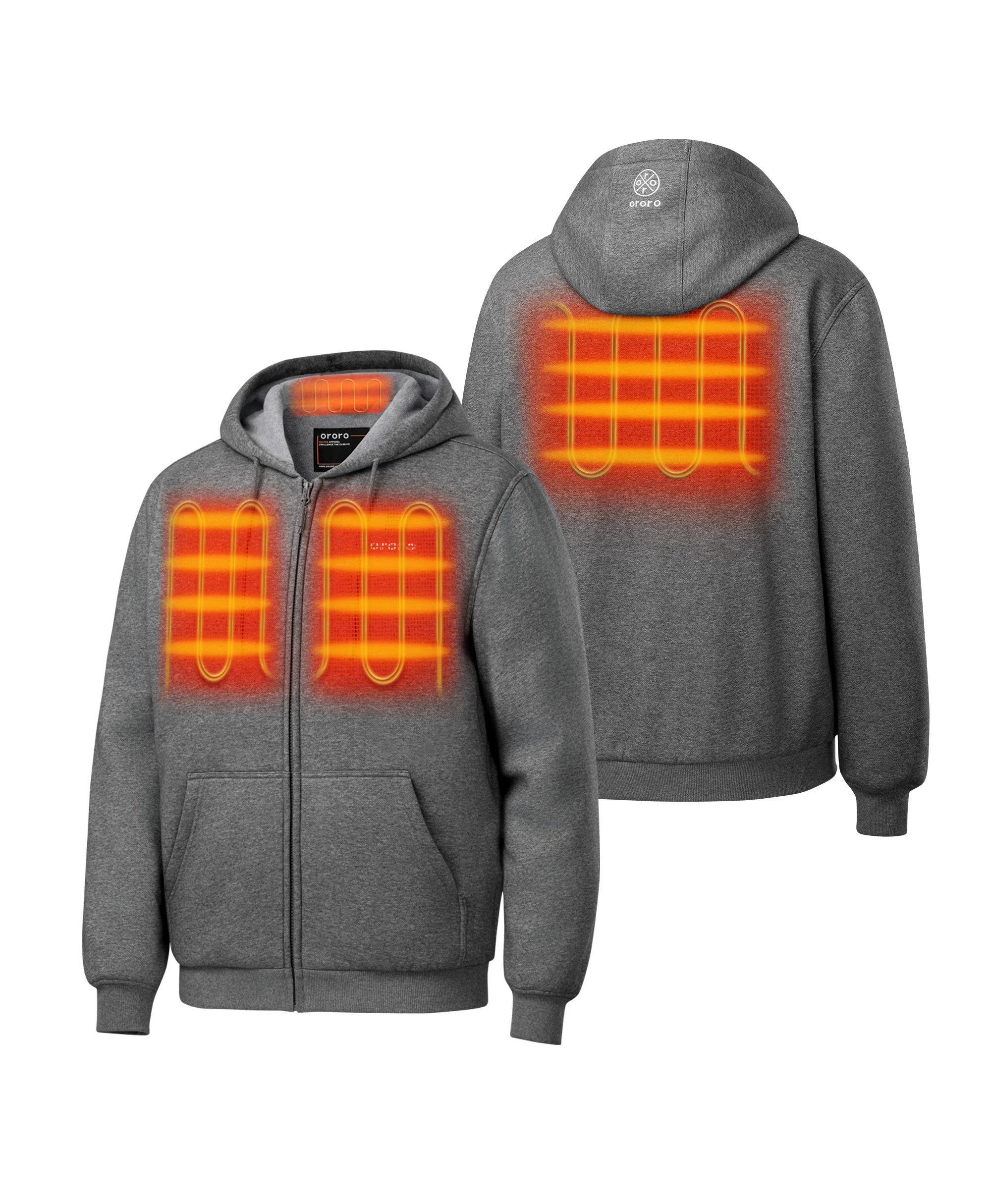 4 Heating zones: L/R Chests, Collar, Mid back