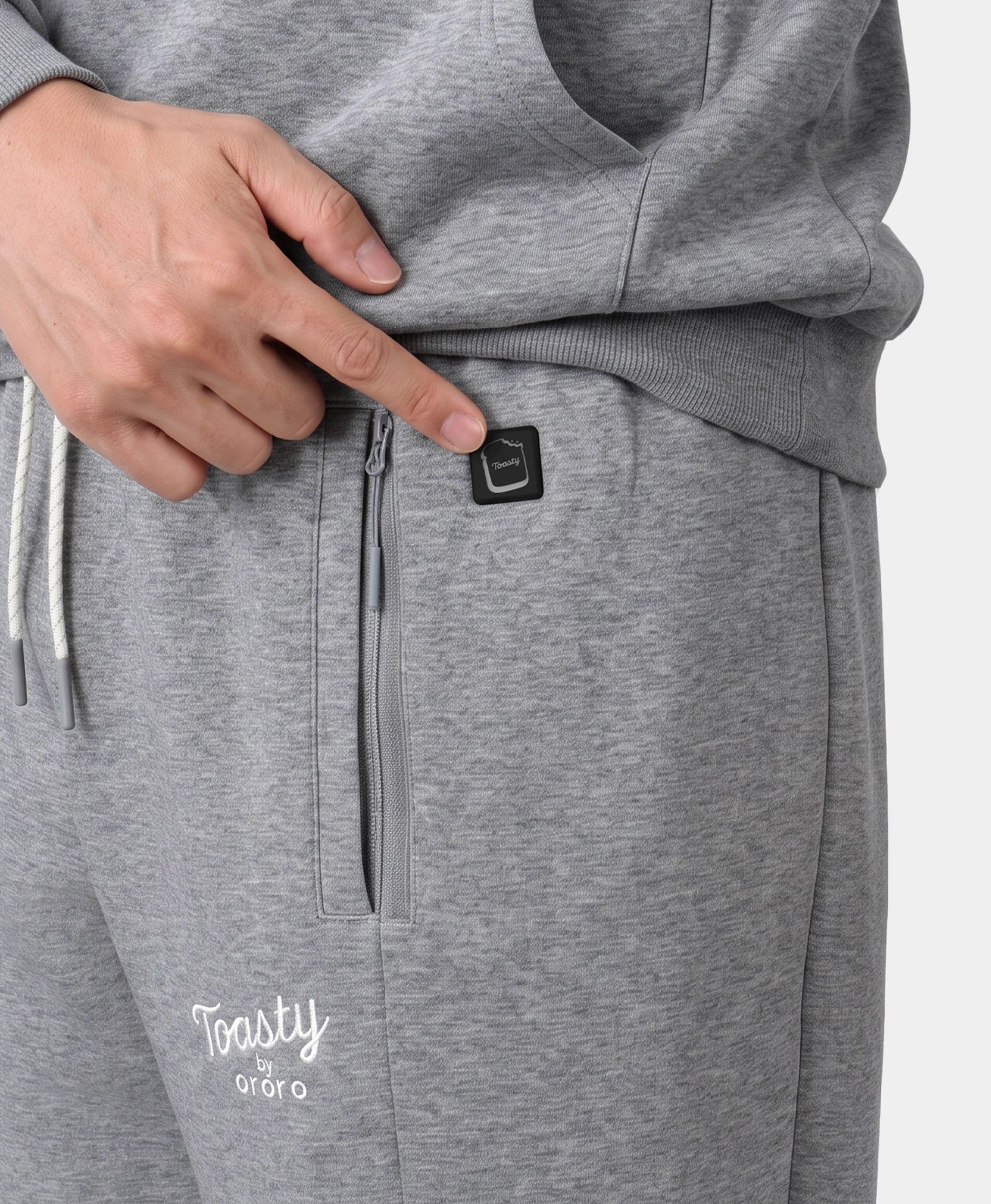 Toasty Unisex 3-Zone Heated Fleece Sweatpants, Thumbnail 4