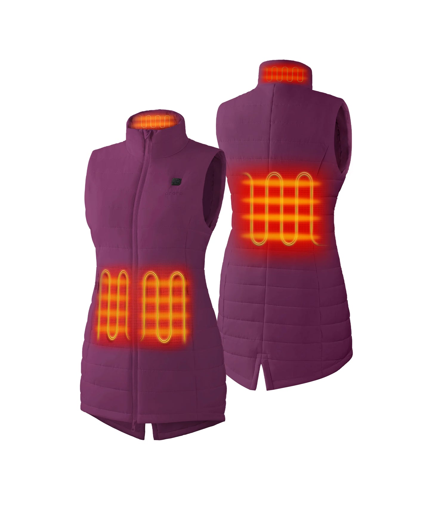 4 Heating Zones (Left & Right Hand Pockets, Mid-Back, Collar)