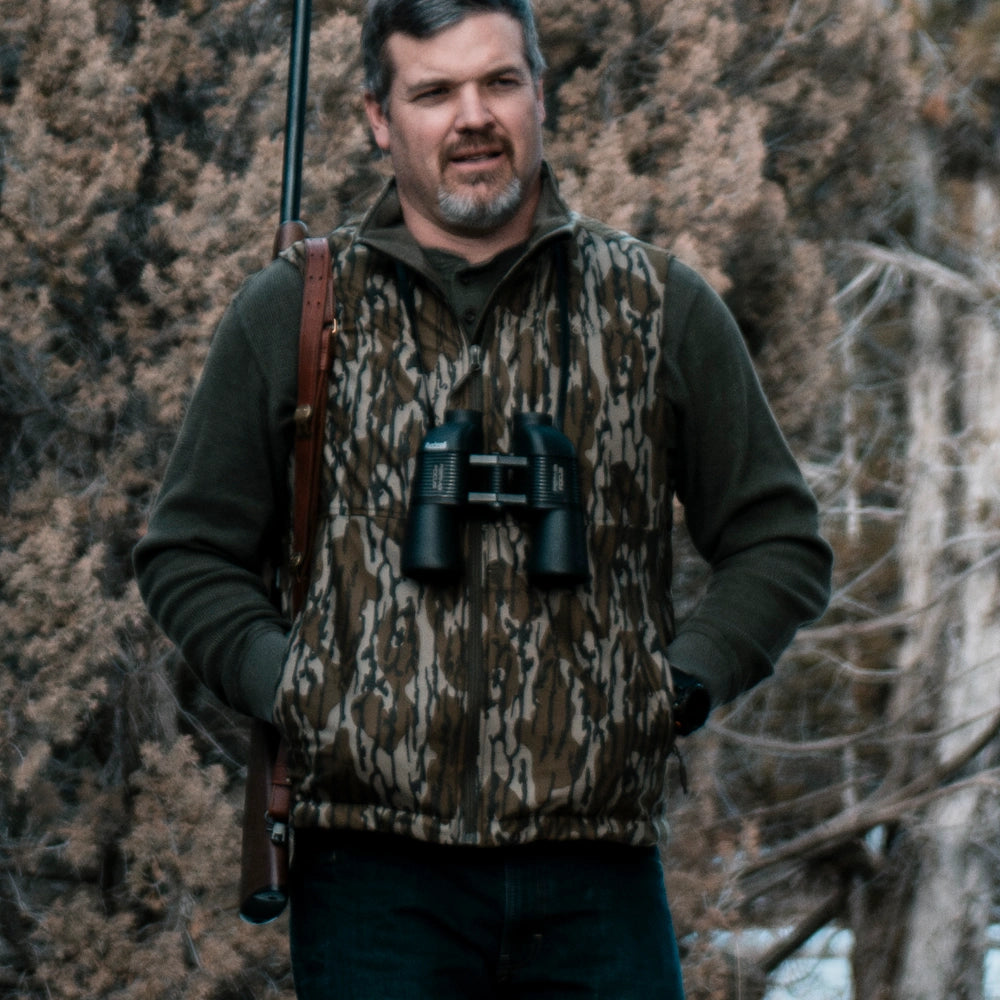 Men's Heated Hunting Vest - Camouflage, Mossy Oak® Bottomland