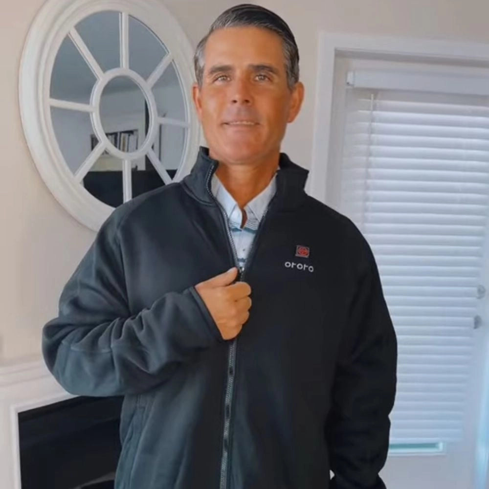 A man wearing an ororo jacket