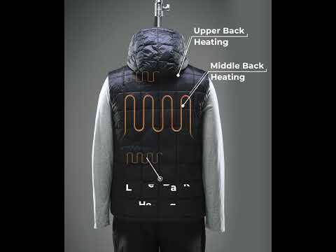 ororo PuffLyte Men's 5-Zone Hooded Heated Vest