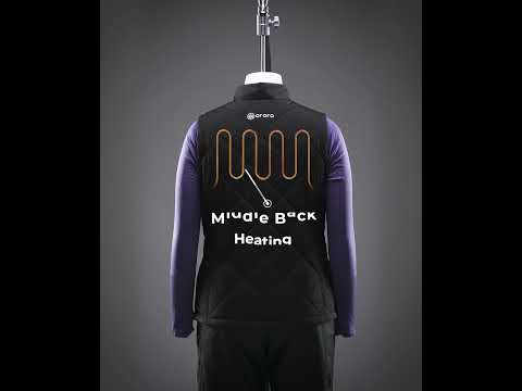 Women's Quilted Heated Vest - Black