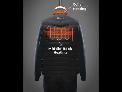 Men's Heated Lightweight Down Vest - Black