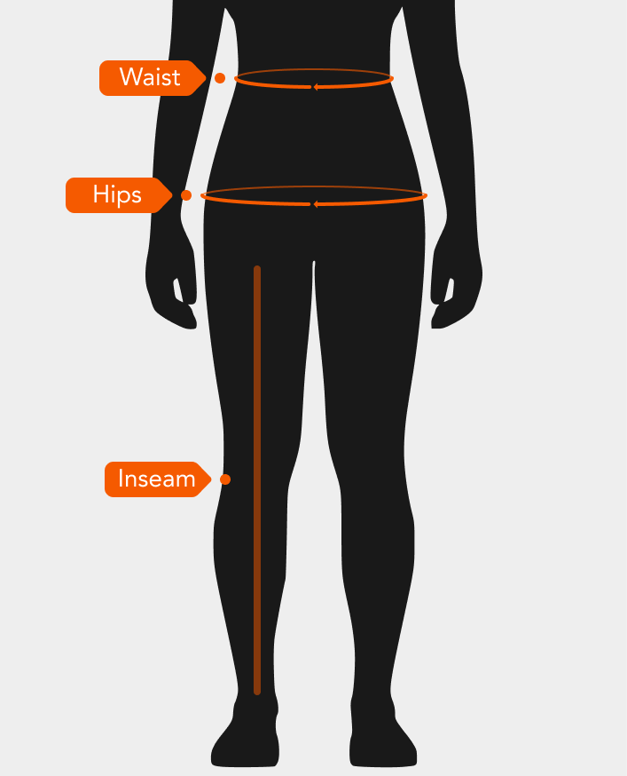 Women | How To Measure: Waist, Hips, Inseam