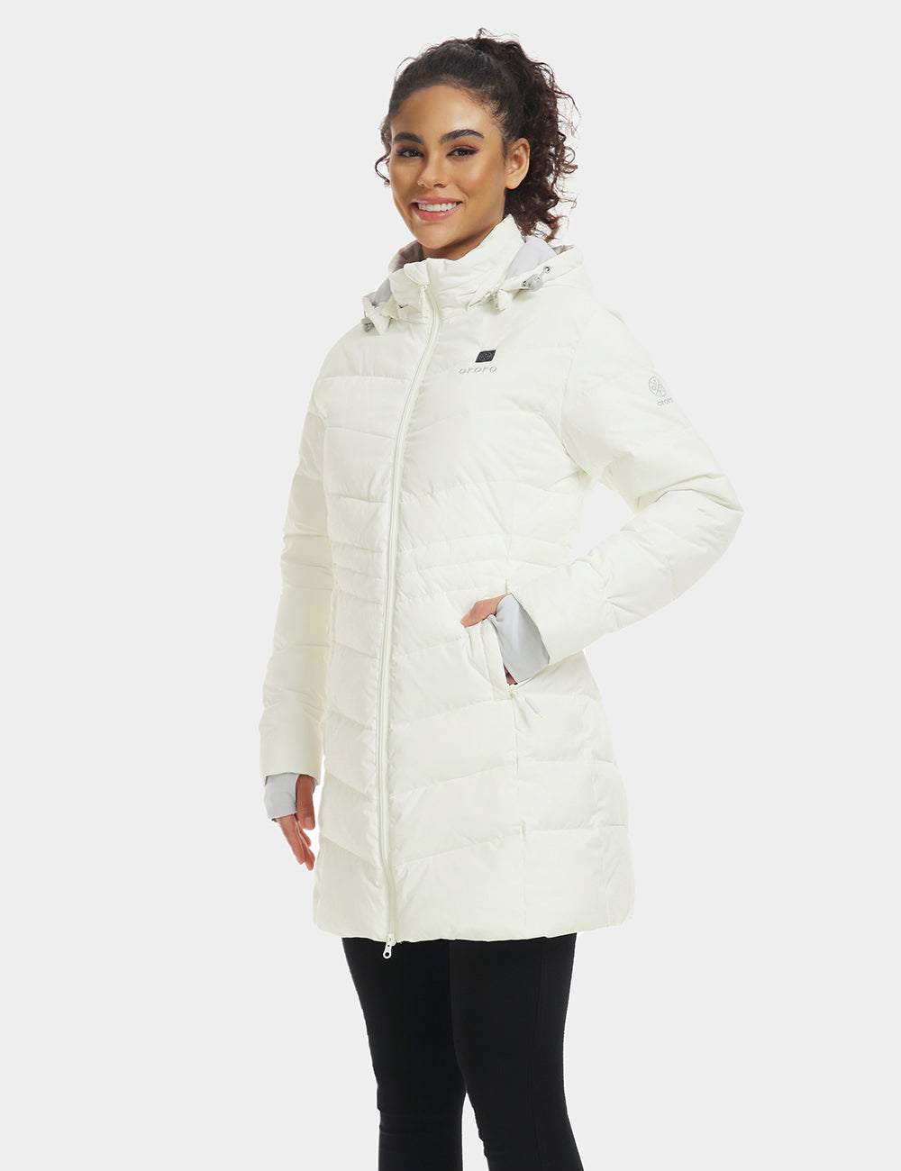 Women's Heated Thermolite® Puffer Parka Jacket - White