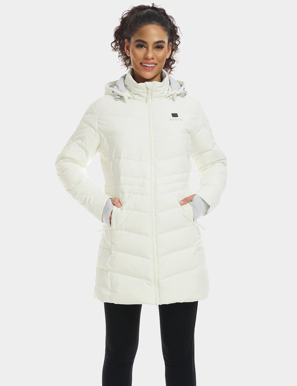 Women's Heated Thermolite® Puffer Parka Jacket - White