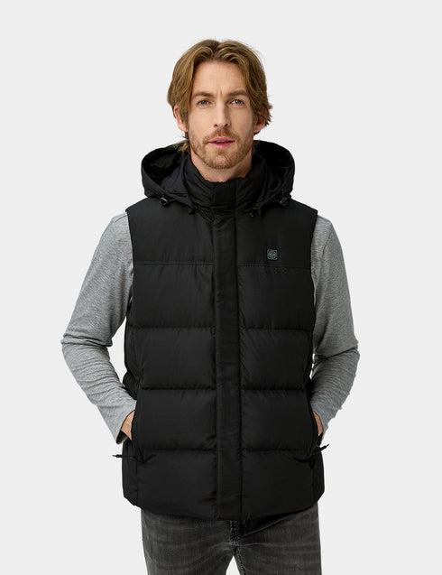 Men's Heated Down Vest - Black ,view 1