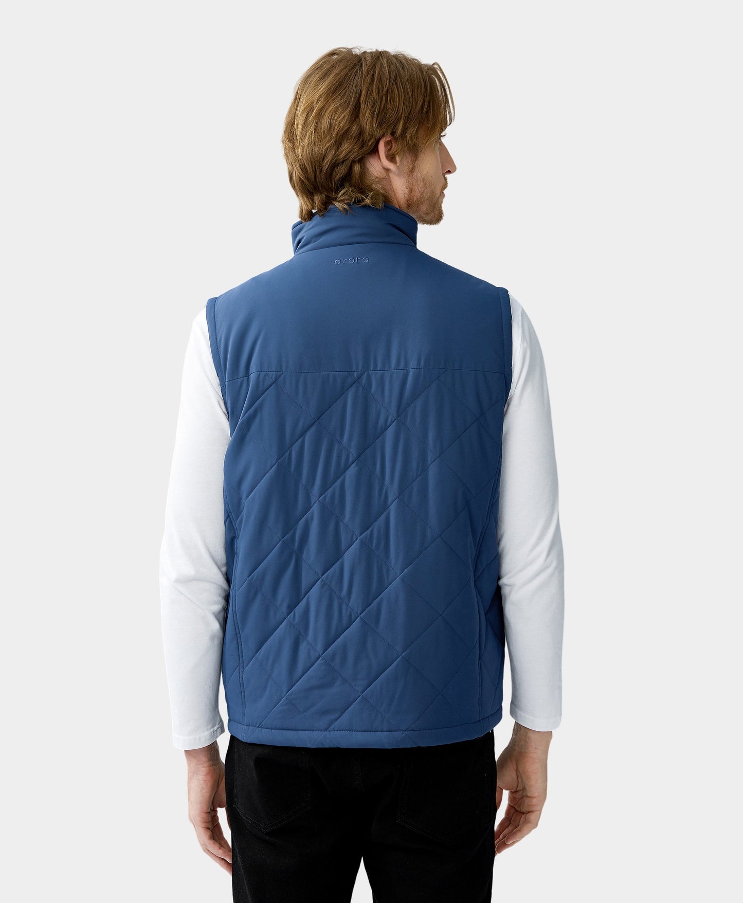 Men's Heated Quilted Vest - Navy Blue