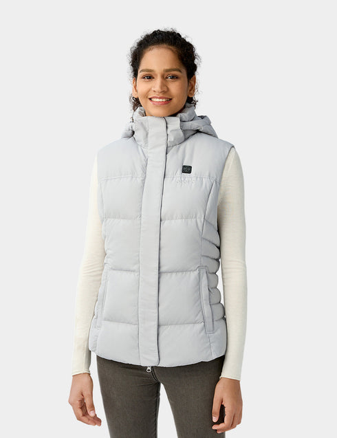 Women's Heated Down Vest - Gray ,view 1