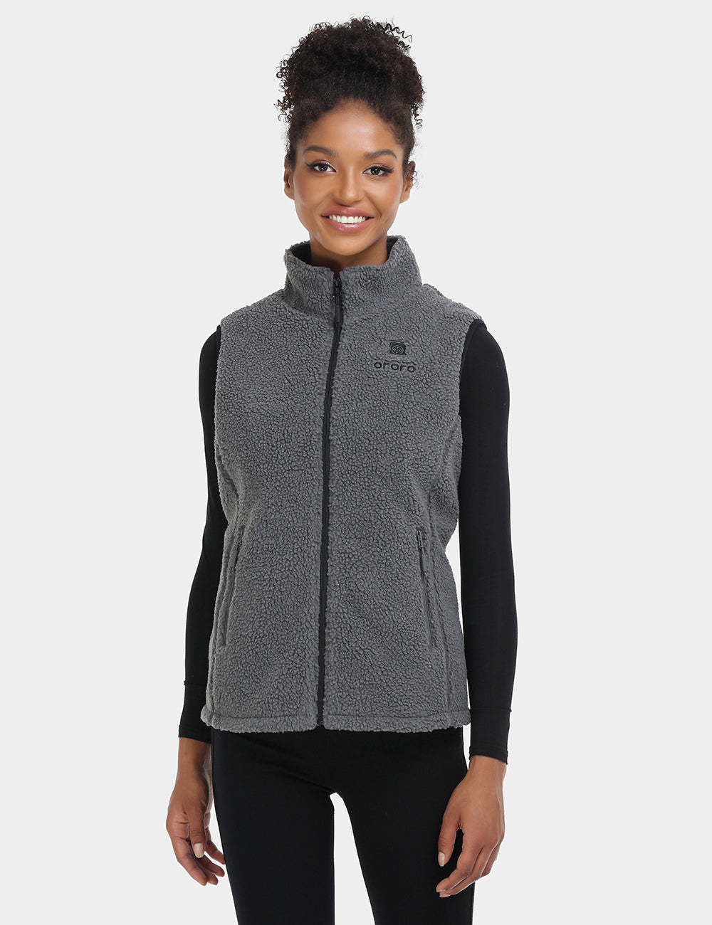 Men's Heated REPREVE® Recycled Fleece Vest - Grey