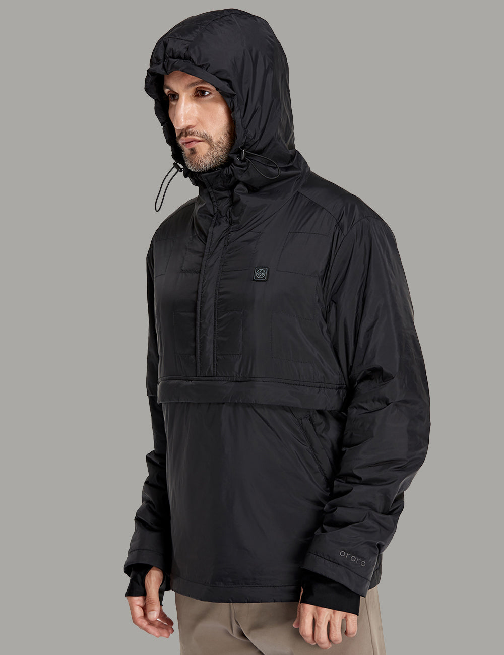 Unisex Lightweight Heated Windbreaker Pullover Hoodie, Thumbnail 4