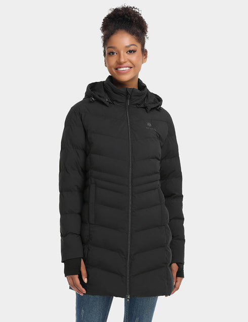 Women's Heated Thermolite® Puffer Parka Jacket - Black ,view 1