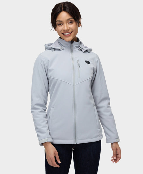 Women's Dual Control Heated Jacket - White ,view 1