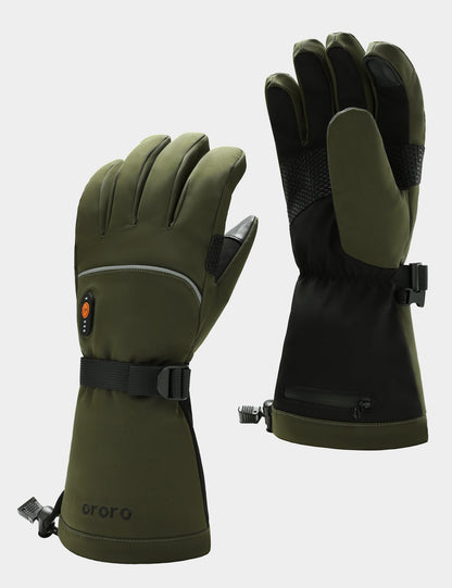 "Buffalo" Unisex Heated Gloves - Dark Green