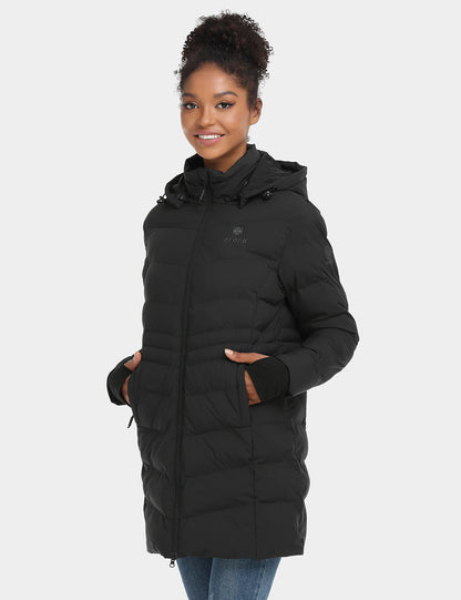 Women's Heated Thermolite® Puffer Parka Jacket - Black