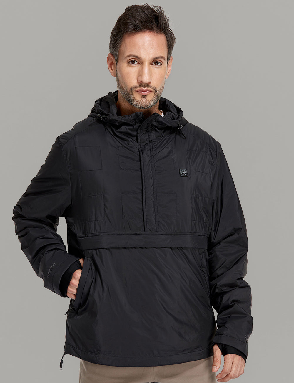 Unisex Lightweight Heated Windbreaker Pullover Hoodie, Thumbnail 2