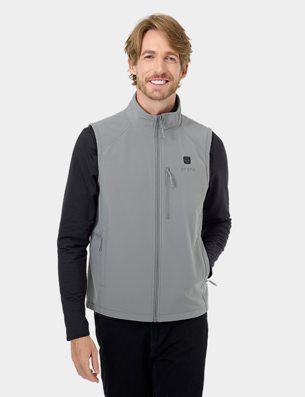 Men's Heated Softshell Vest - Grey